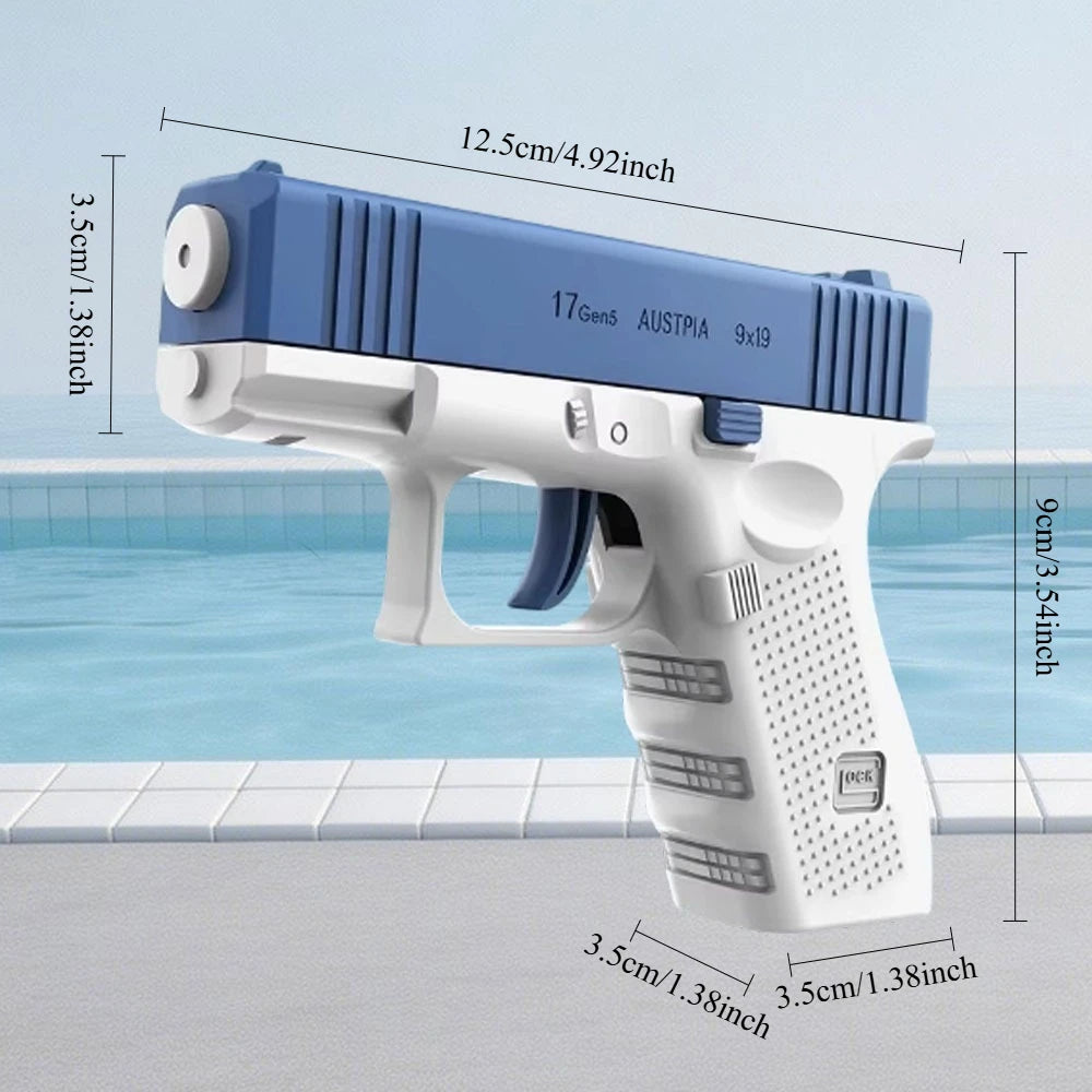 Pistolet à eau anti-fuite, grande capacité, longue portée, jouet d'été pour enfants et adultes, idéal pour les jeux de plage, piscine et combats aquatiques en extérieur.