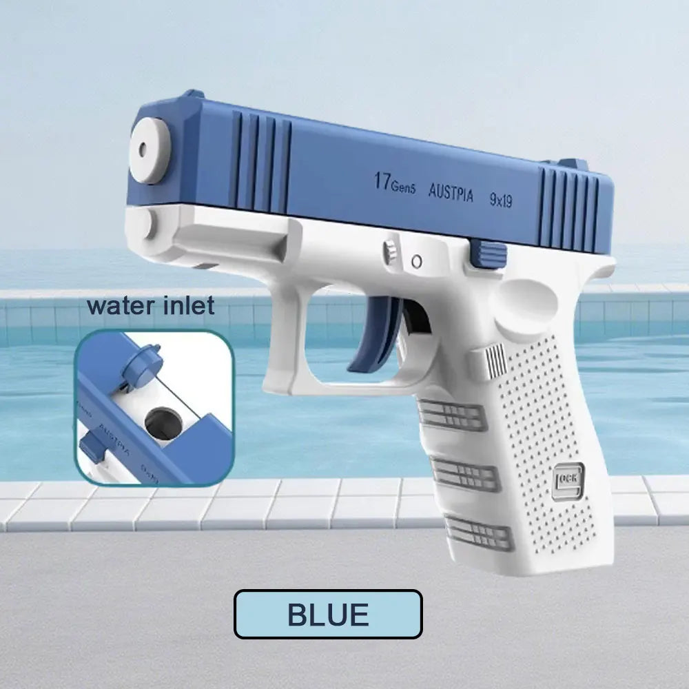 Pistolet à eau anti-fuite, grande capacité, longue portée, jouet d'été pour enfants et adultes, idéal pour les jeux de plage, piscine et combats aquatiques en extérieur.