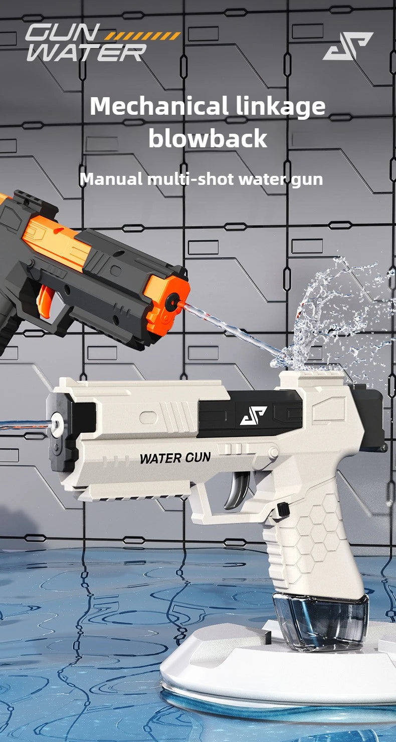 Pistolet à eau de combat d'eau, pistolet à eau manuel, jouet amusant pour l'été, plage en plein air, jeu d'eau, jouets de piscine pour enfants, cadeaux pour garçons