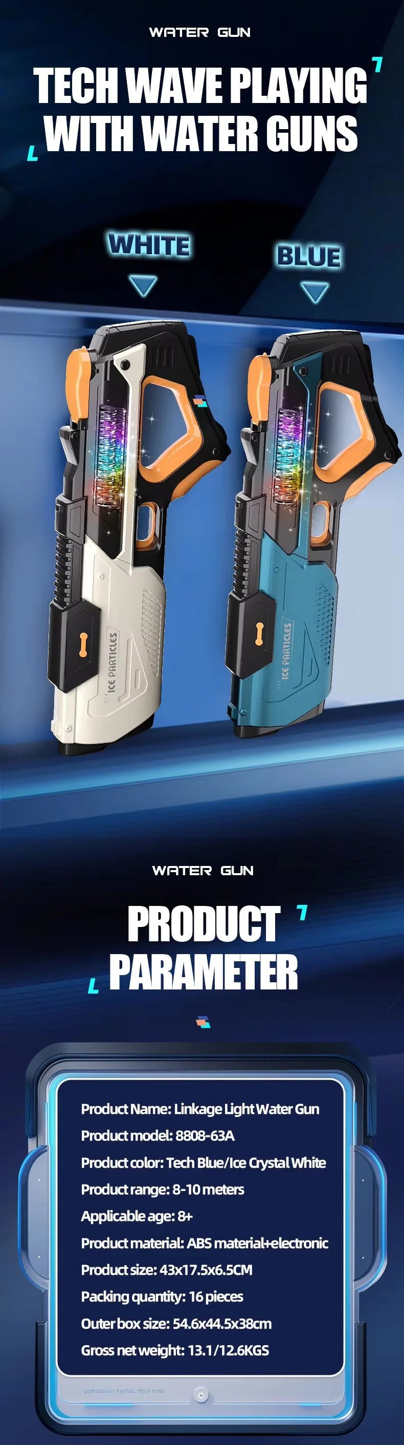 Pistolet à eau électrique pour enfants, jouet d'été pour adultes, pistolet à eau à absorption automatique, jeux de tir à longue portée pour enfants en plein air