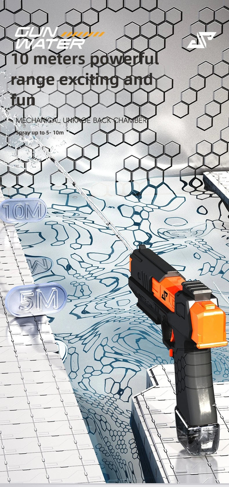 Pistolet à eau de combat d'eau, pistolet à eau manuel, jouet amusant pour l'été, plage en plein air, jeu d'eau, jouets de piscine pour enfants, cadeaux pour garçons