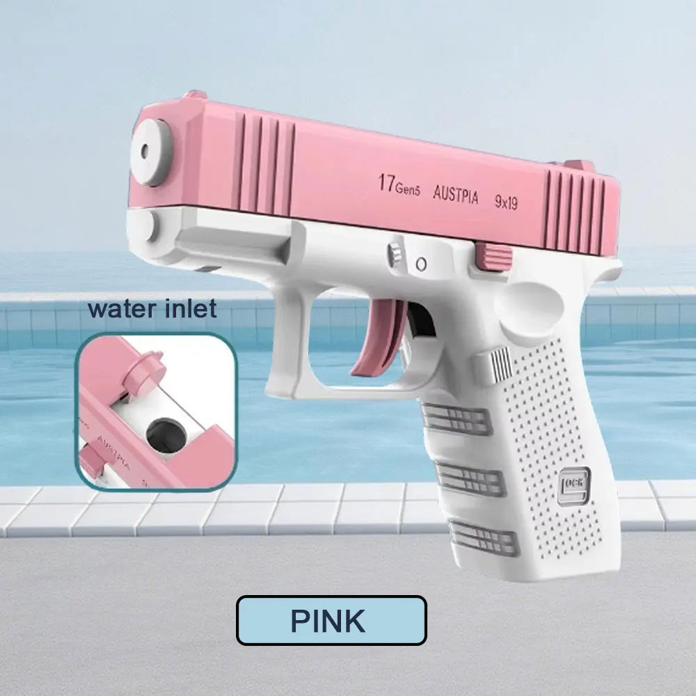 Pistolet à eau anti-fuite, grande capacité, longue portée, jouet d'été pour enfants et adultes, idéal pour les jeux de plage, piscine et combats aquatiques en extérieur.