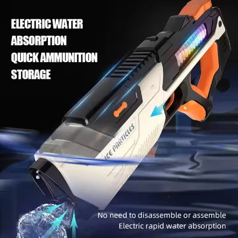 Pistolet à eau électrique pour enfants, jouet d'été pour adultes, pistolet à eau à absorption automatique, jeux de tir à longue portée pour enfants en plein air