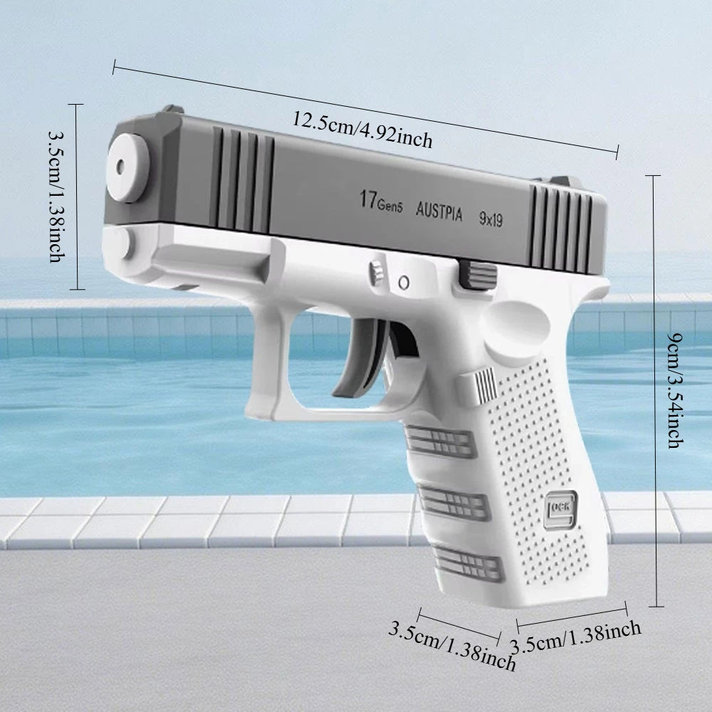 Pistolet à eau anti-fuite, grande capacité, longue portée, jouet d'été pour enfants et adultes, idéal pour les jeux de plage, piscine et combats aquatiques en extérieur.