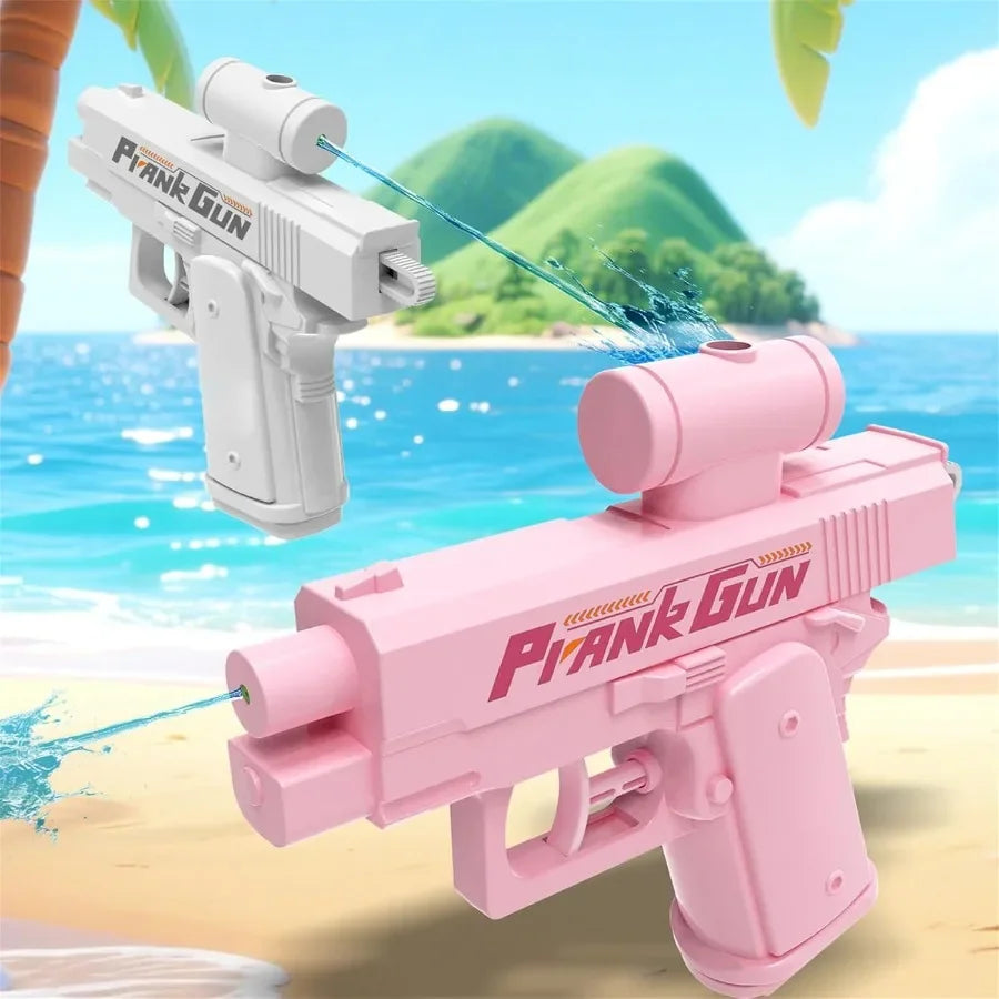 Pistolet à eau de farce, 2 voies, non électrique, haute pression, tir automatique double face, jouet de plage pour enfants et adultes