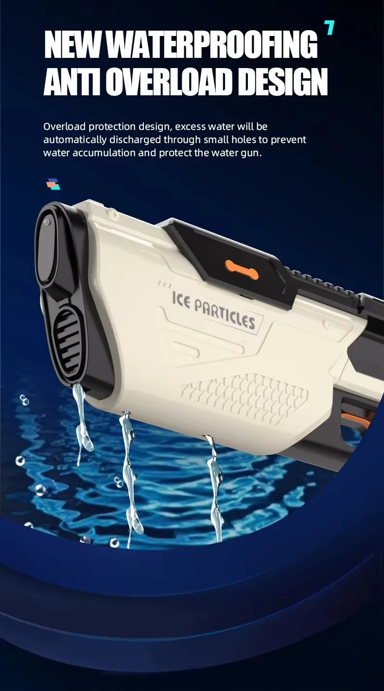 Pistolet à eau électrique pour enfants, jouet d'été pour adultes, pistolet à eau à absorption automatique, jeux de tir à longue portée pour enfants en plein air