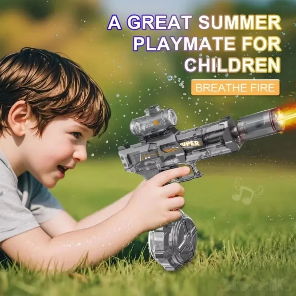 Pistolet à eau électrique M416, tir automatique à haute vitesse, pistolet à eau pour l'été, plage, piscine, fête, jouets aquatiques amusants pour enfants