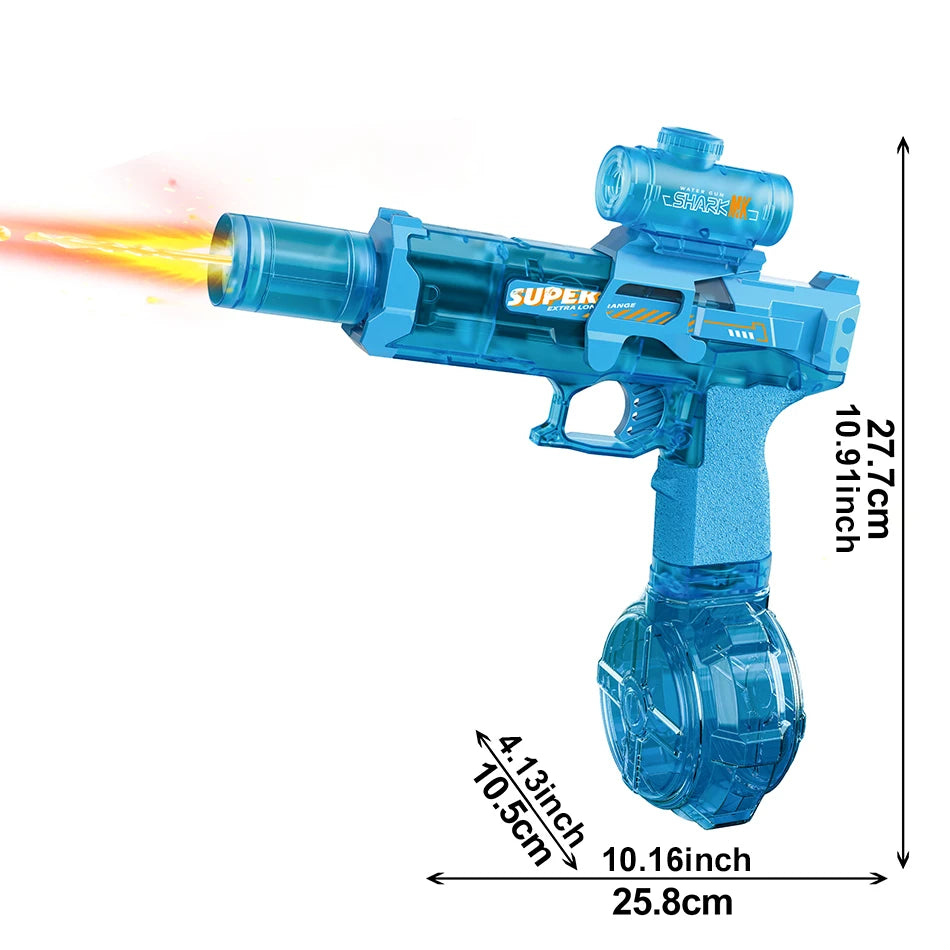 HUIQIBAO pistolet à eau à impulsion électrique capteur de flamme simulé lumière entièrement automatique combat jouet pistolet à eau jouets de plage en plein air adulte