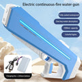 Pistolet à eau électrique puissant avec LED, grande pistolet à eau automatique à tir continu, jouet d'extérieur pour garçon et adulte