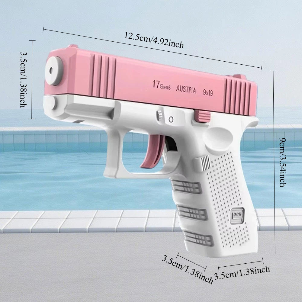 Pistolet à eau anti-fuite, grande capacité, longue portée, jouet d'été pour enfants et adultes, idéal pour les jeux de plage, piscine et combats aquatiques en extérieur.
