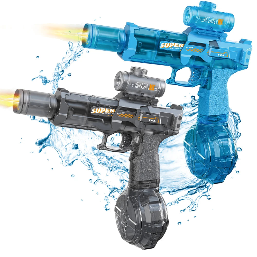 HUIQIBAO pistolet à eau à impulsion électrique capteur de flamme simulé lumière entièrement automatique combat jouet pistolet à eau jouets de plage en plein air adulte