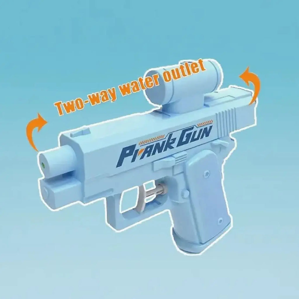 Pistolet à eau de farce, 2 voies, non électrique, haute pression, tir automatique double face, jouet de plage pour enfants et adultes