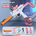 Pistolet à eau électrique de style Uzi - Tir automatique avec ensemble d'accessoires, jouet pour les combats aquatiques en plein air en été, plage, cadeaux