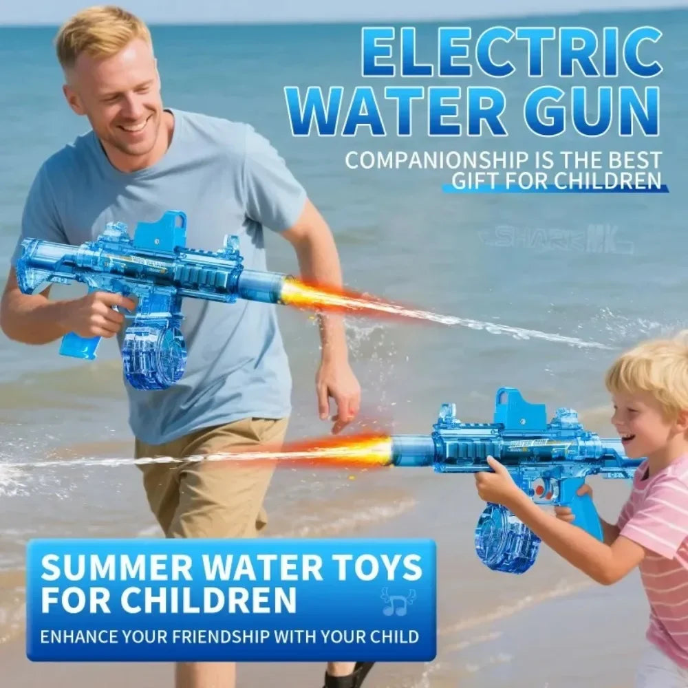 Pistolet à eau électrique M416, tir automatique à haute vitesse, pistolet à eau pour l'été, plage, piscine, fête, jouets aquatiques amusants pour enfants