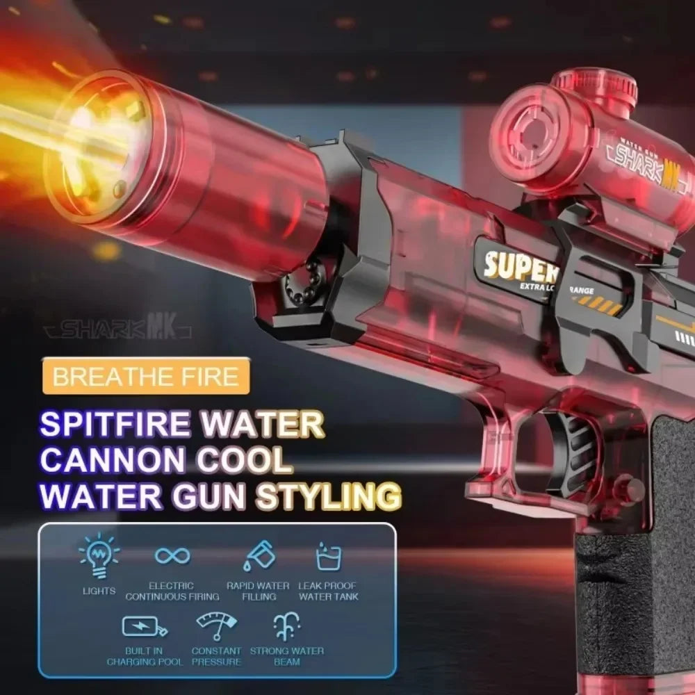 Pistolet à eau électrique M416, tir automatique à haute vitesse, pistolet à eau pour l'été, plage, piscine, fête, jouets aquatiques amusants pour enfants